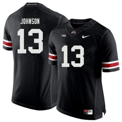 NCAA Ohio State Buckeyes Men's #13 Tyreke Johnson Black Nike Football College Jersey UGN8545FQ